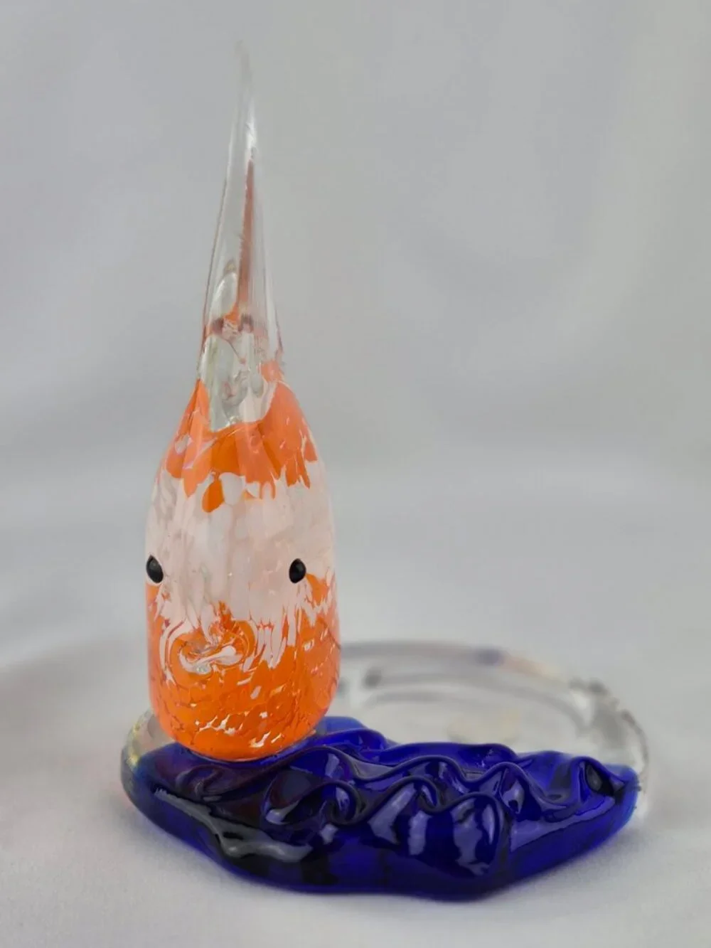 PartyLite Art Glass Tropical Angel Fish Tealight Candle Holder